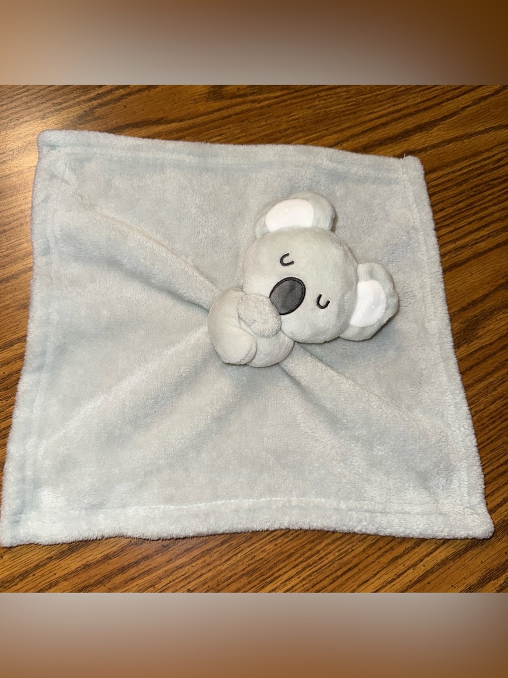 Tahari Koala Bear Lovey Gray Plush Baby Security Blanket
